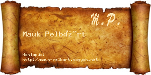 Mauk Pelbárt névjegykártya